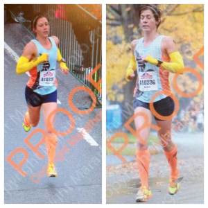 Photographic evidence that I did in fact run the Richmond Half Marathon, and that I sometimes run with my eyes closed. I thought the word "proof" stamped across the pictures was a nice touch.